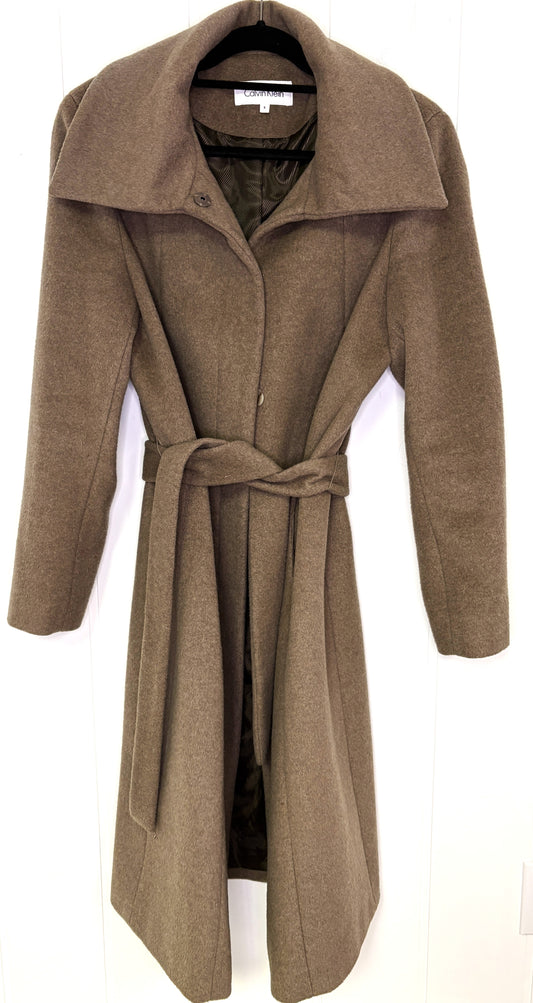 Calvin Klein Wool Belted Coat
