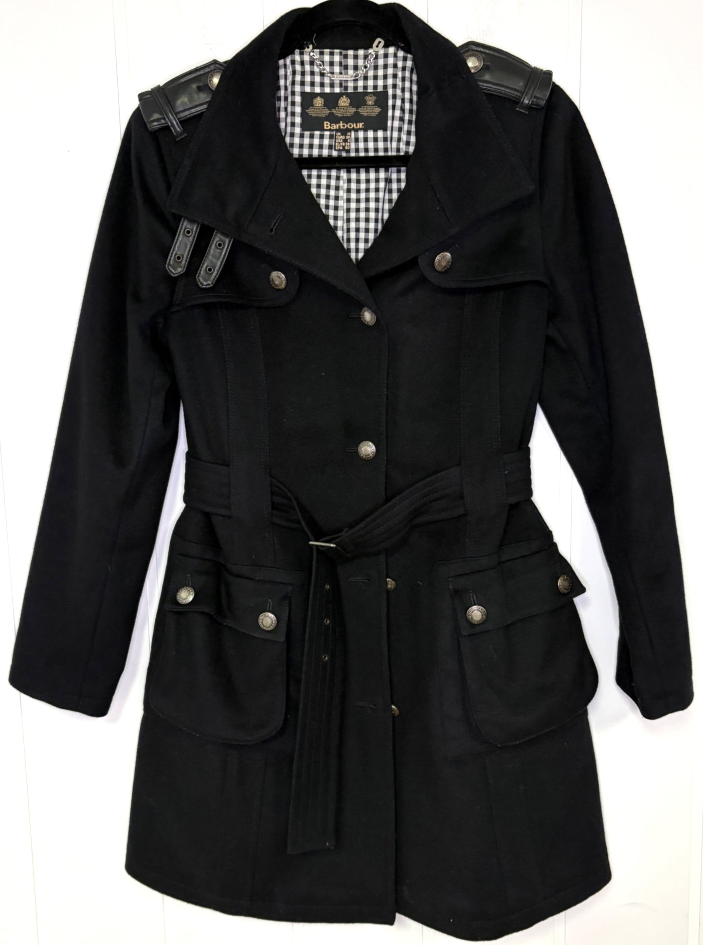 Barbour Wool Trench Coat