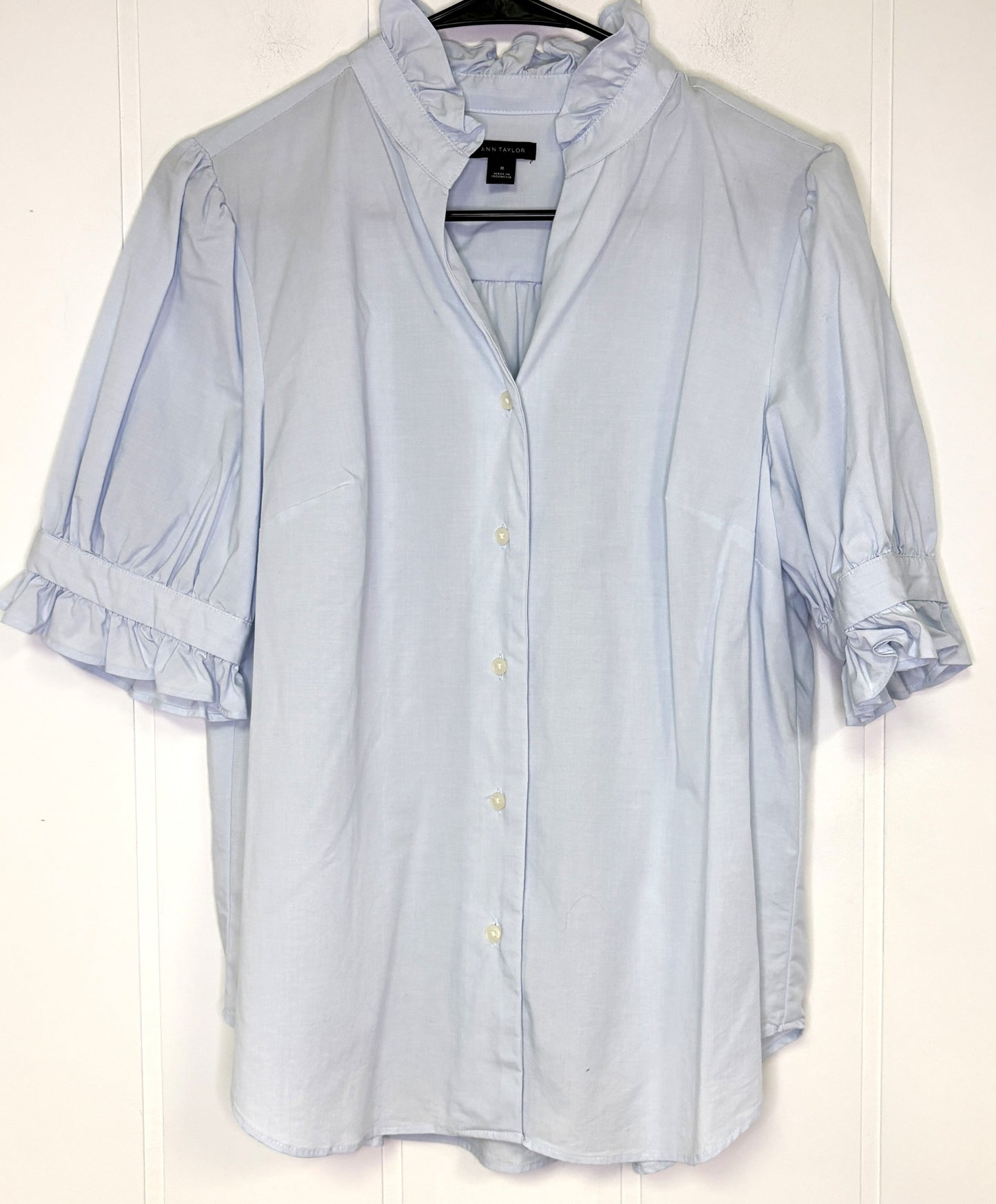 Ann Taylor Ruffle Sleeve Blouse