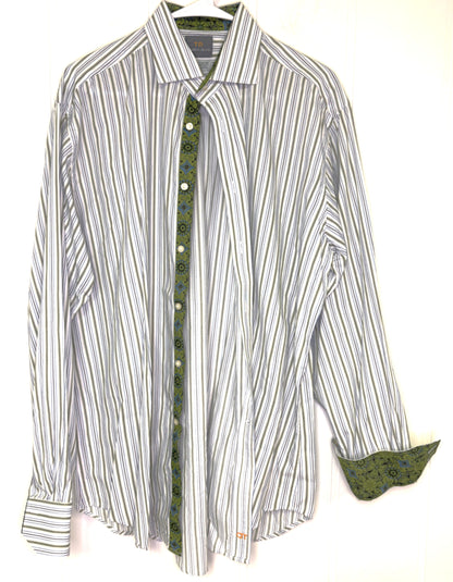 Thomas Dean Stripe Button Downs