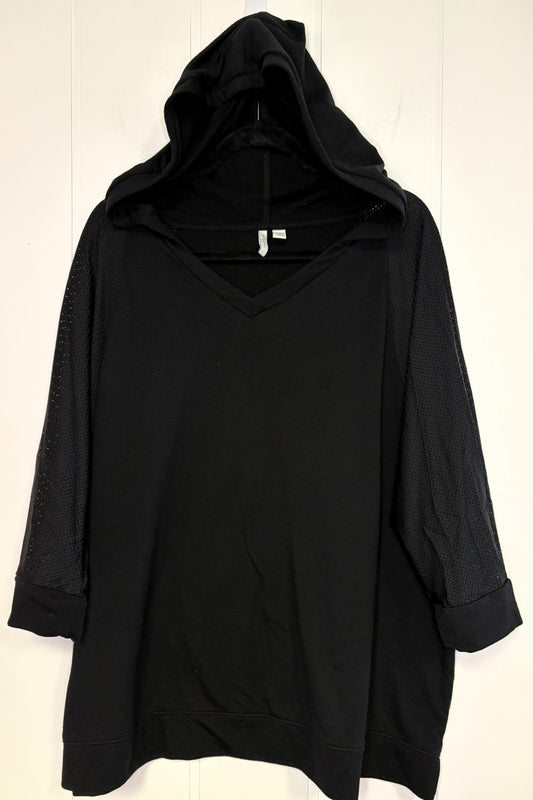 Crop Hoodie w/Mesh Sleeves