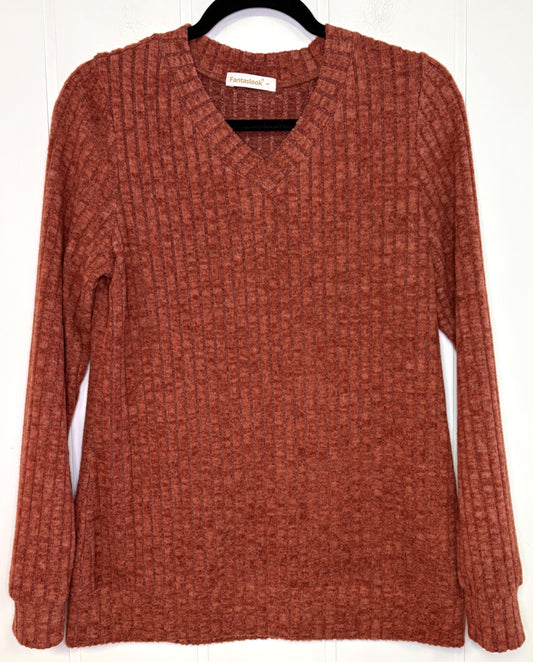 'Fantaslook' Ribbed Tunic Sweater