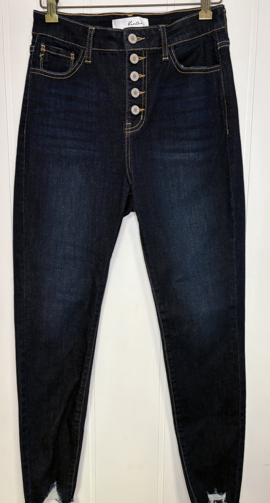 KanCan Fringe Ankle Jeans