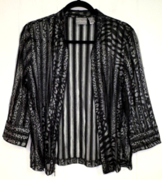 Chico's Mesh Animal Print Jacket