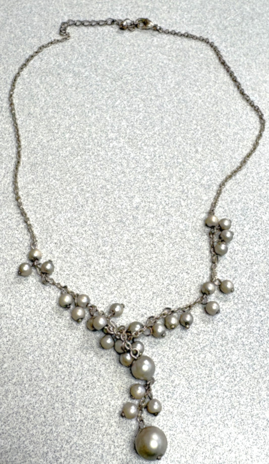 Clustered Pearl Necklace