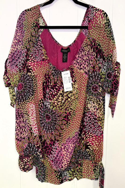 Lane Bryant Peacock Print Top