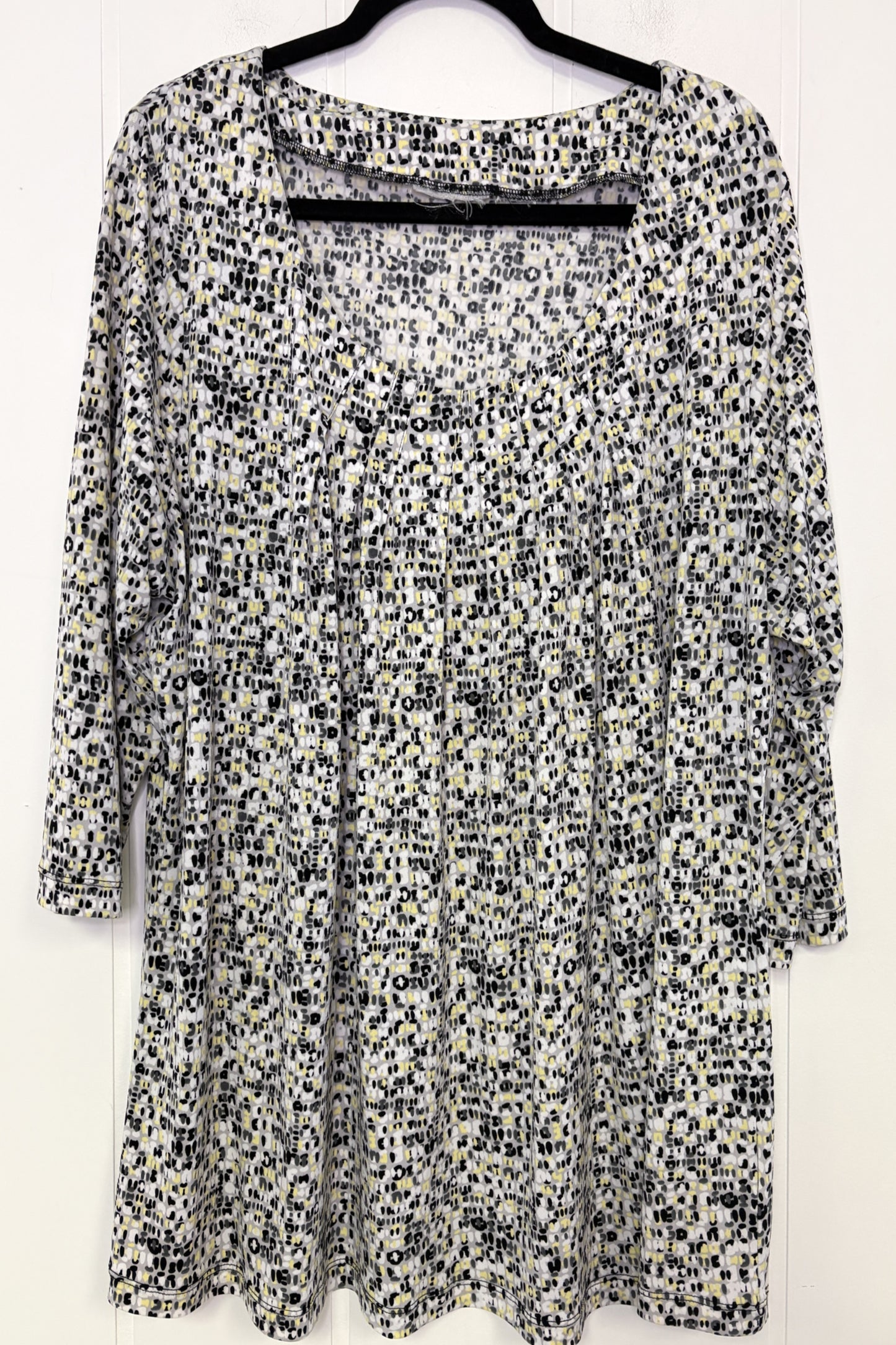 Geometric Print Silky Blouse