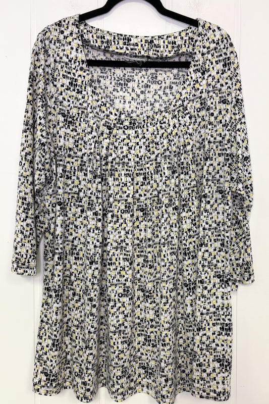 Geometric Print Silky Blouse