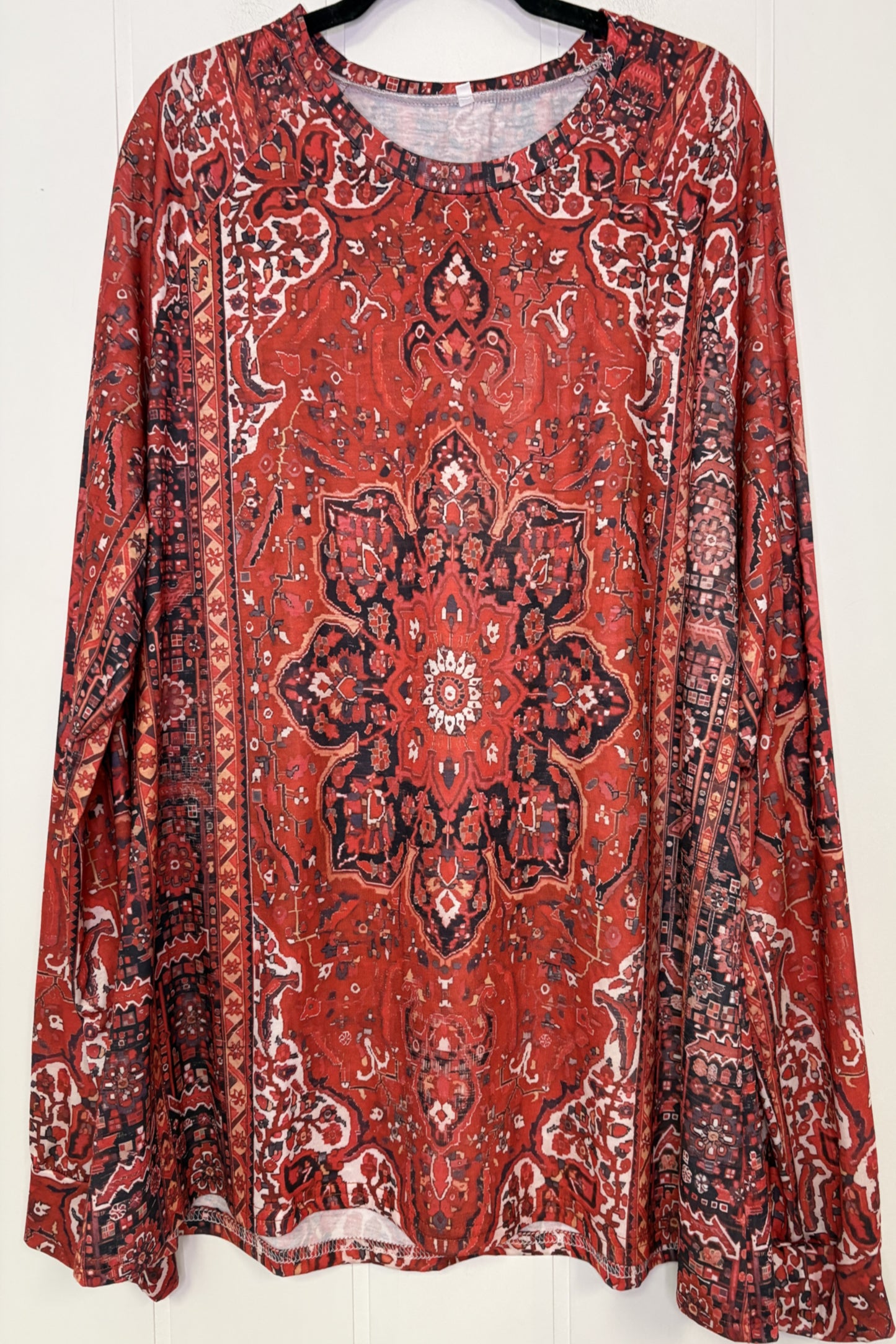 Geometric Pattern Knit Tops