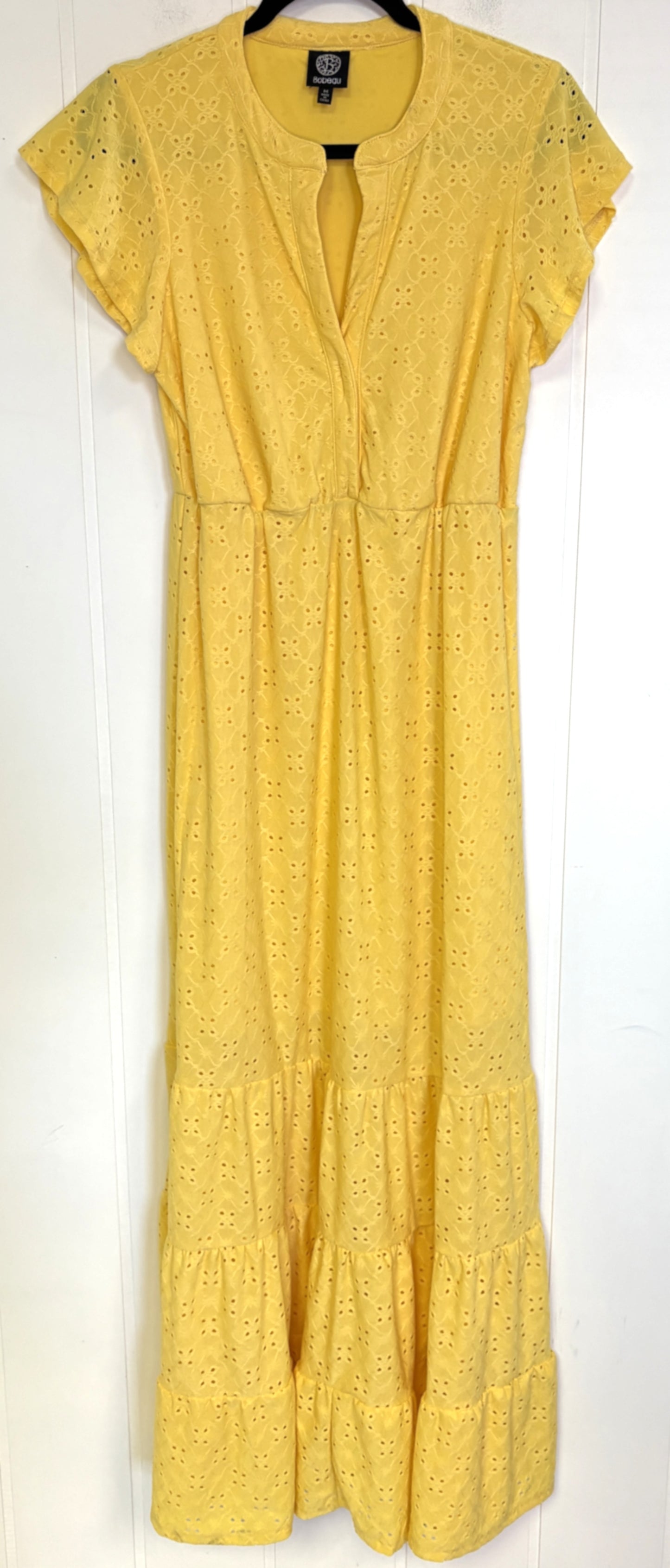 Bobeau V-Cut Lace Maxi Dress