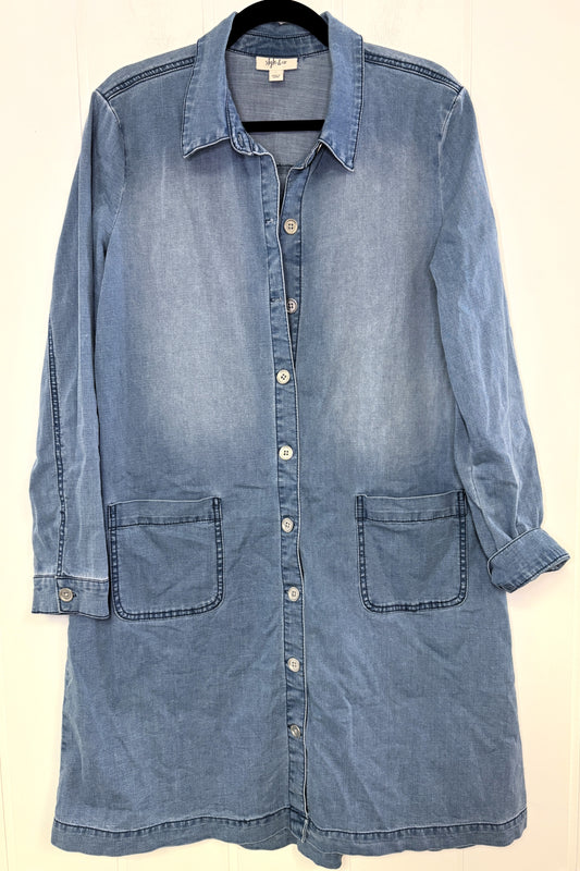 Style & Co. Denim Button-down Dress