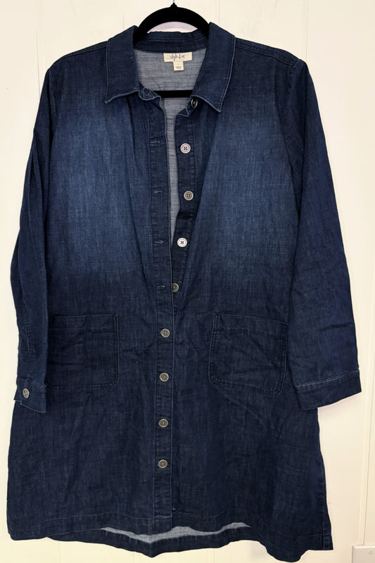 Style & Co. Denim Button-down Dress