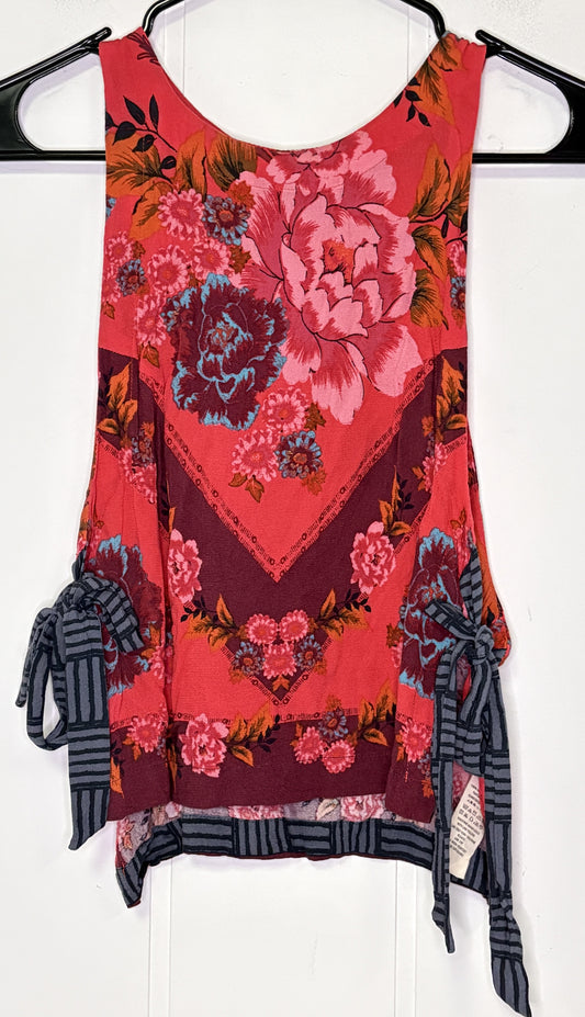 Free People Flwr Side Tie Top