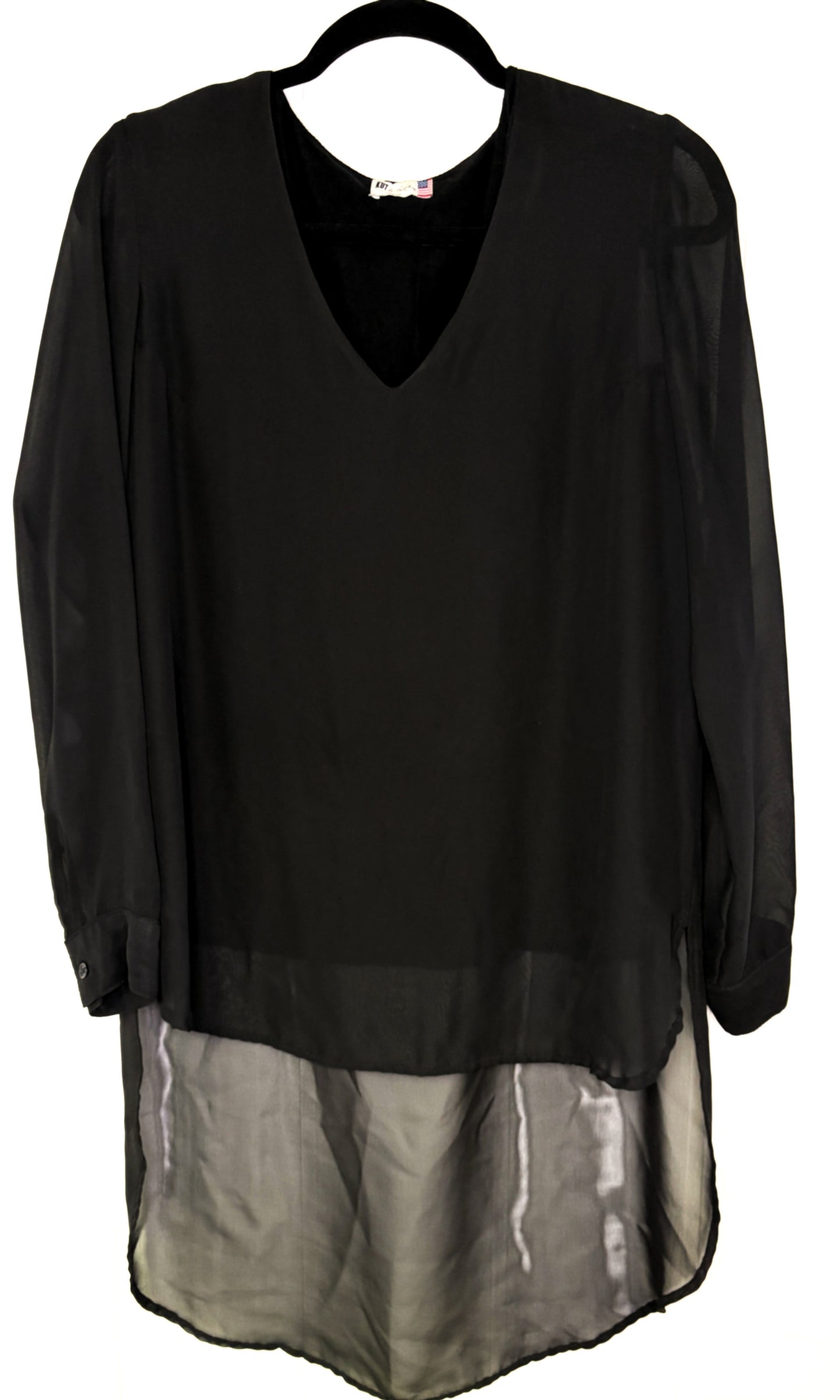 KUT LS Sheer Tunic Blouse
