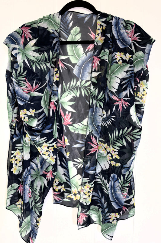 Hawaiian Print Kimono