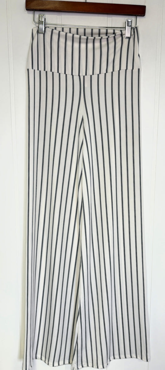 Gaucho Stripe High-waist Pants