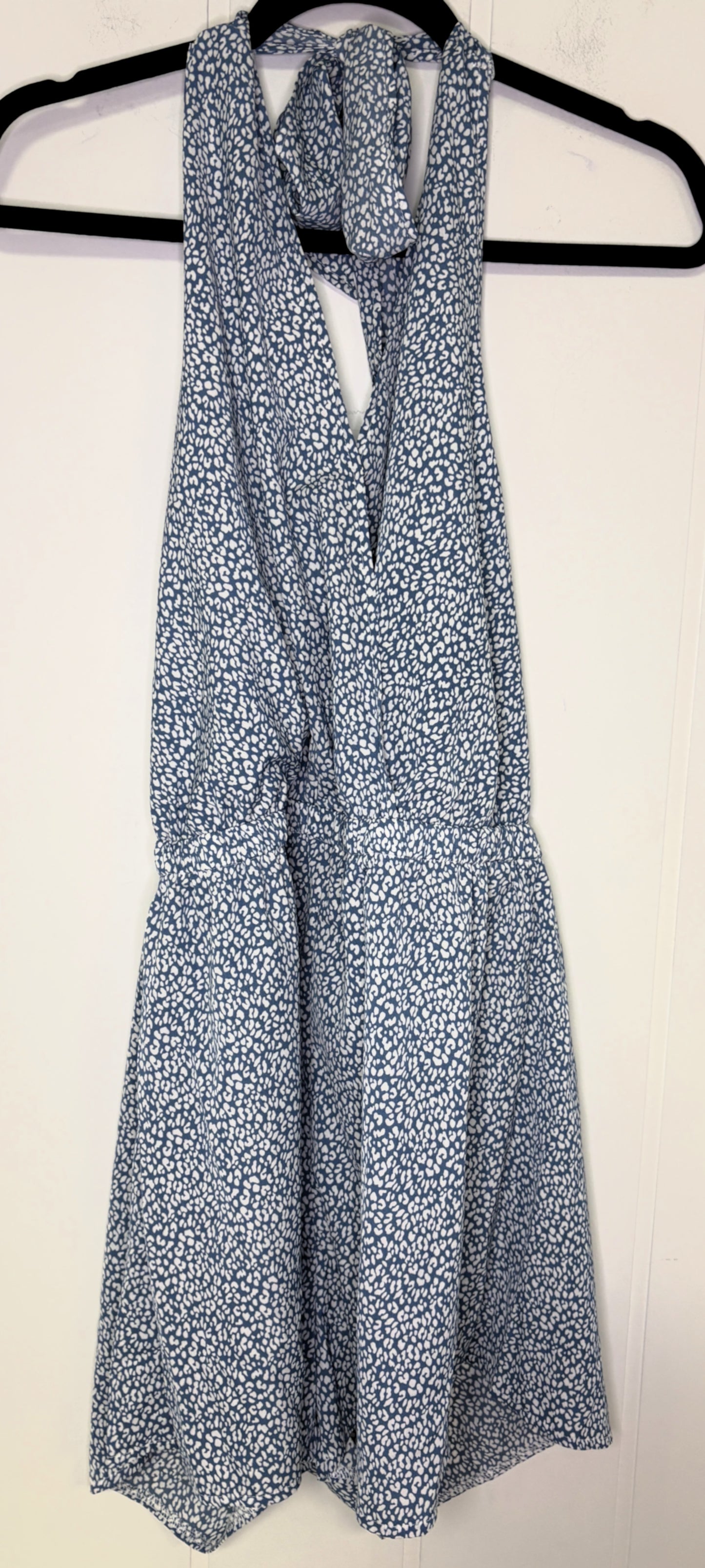Animal Print Halter Romper