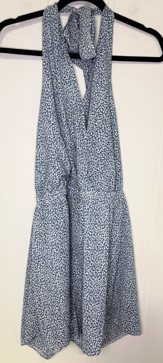 Animal Print Halter Romper