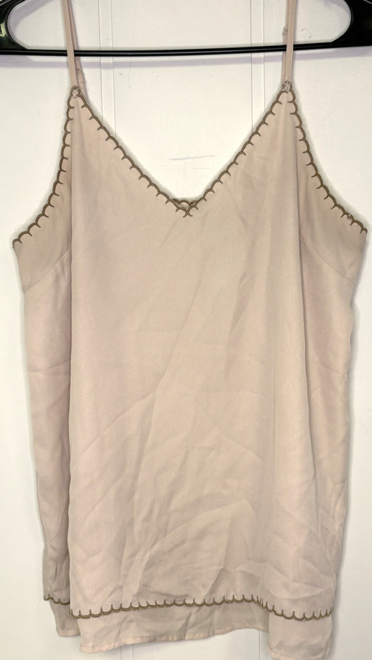 Sheer Tank Top w/Stitched Hem