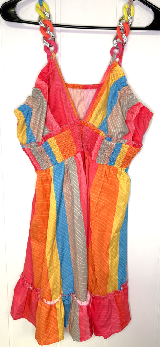 Rainbow Dress w/Chain Straps