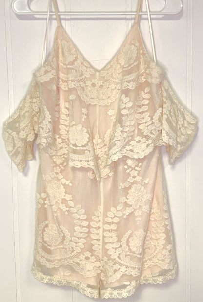 Flying Tomato Lace Romper