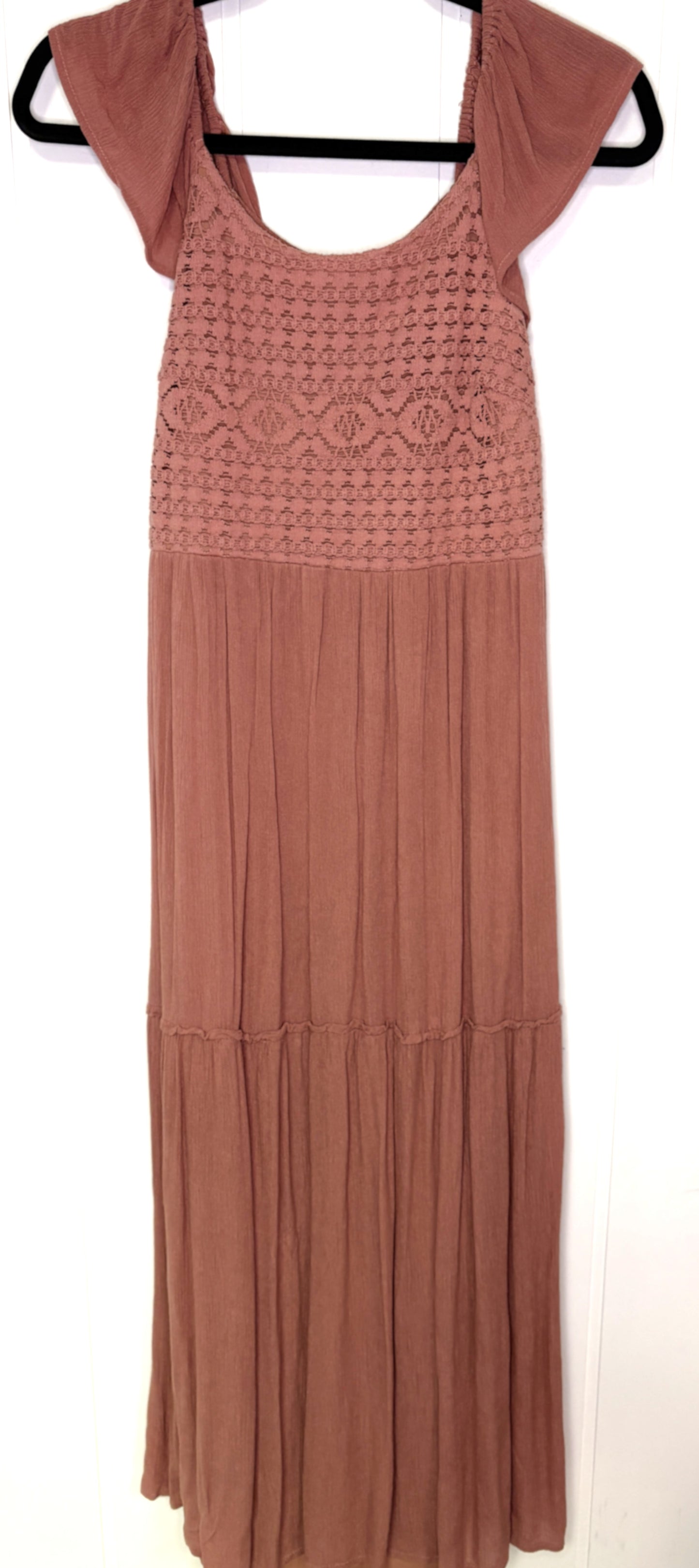 Crochet Detail Maxi Dress