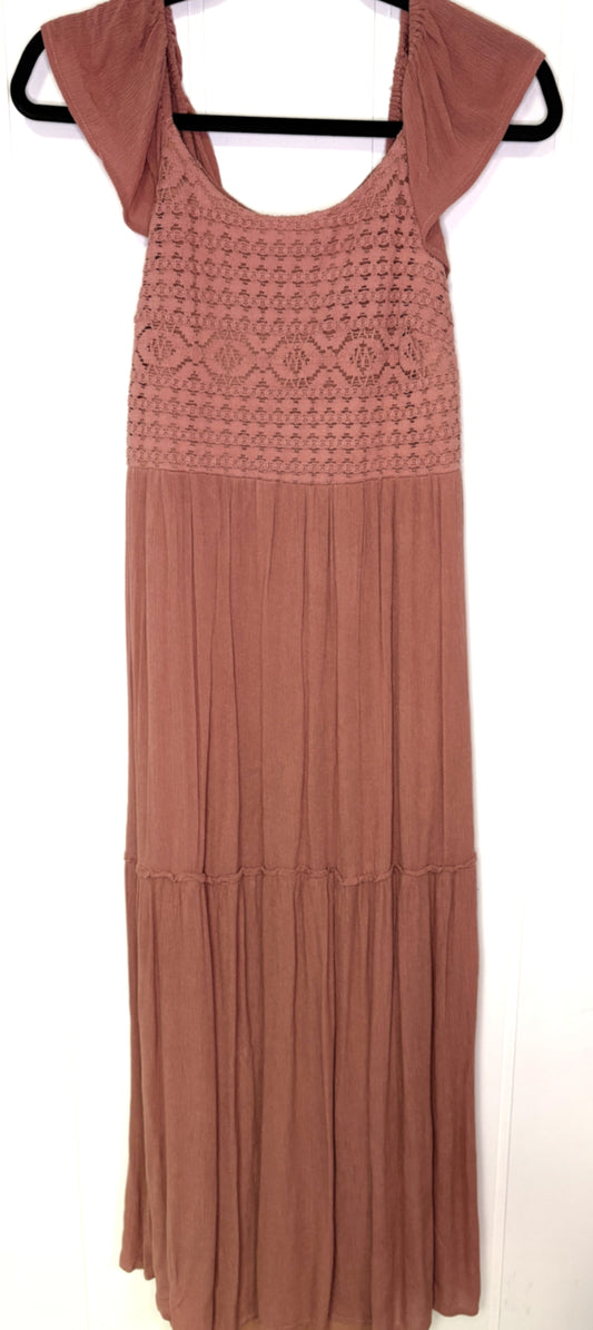Crochet Detail Maxi Dress