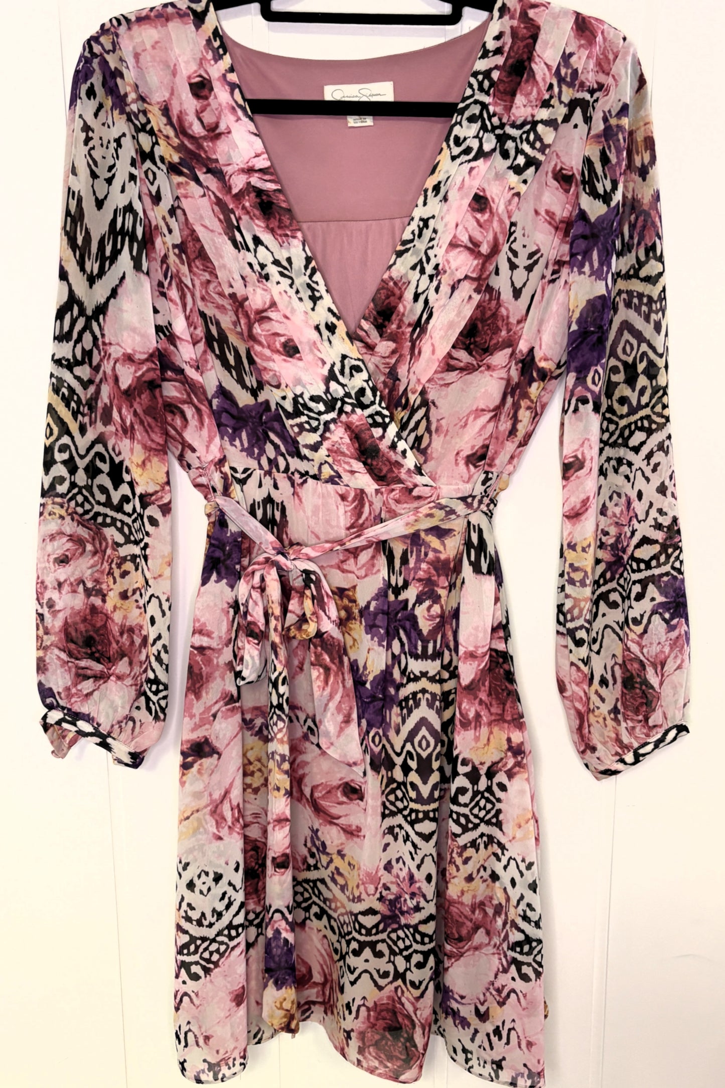 Jessica Simpson V-Cut Dress w/Belt