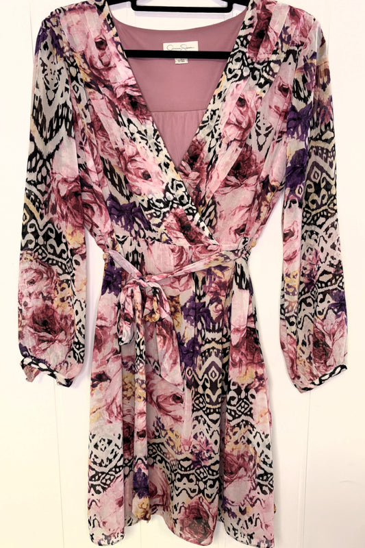 Jessica Simpson V-Cut Dress w/Belt