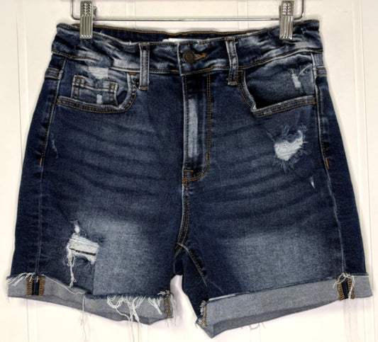 Zenana Distressed Denim Shorts