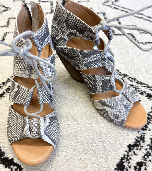 Corso Como Snake Print Heel Sandal