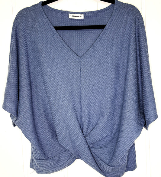 Ee:some Waffle-knit Twist Top