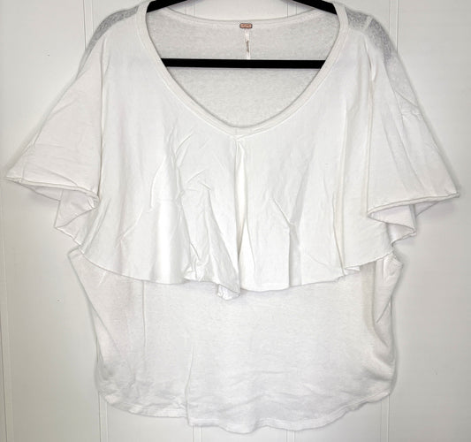 Free People Knit Ruffle Top