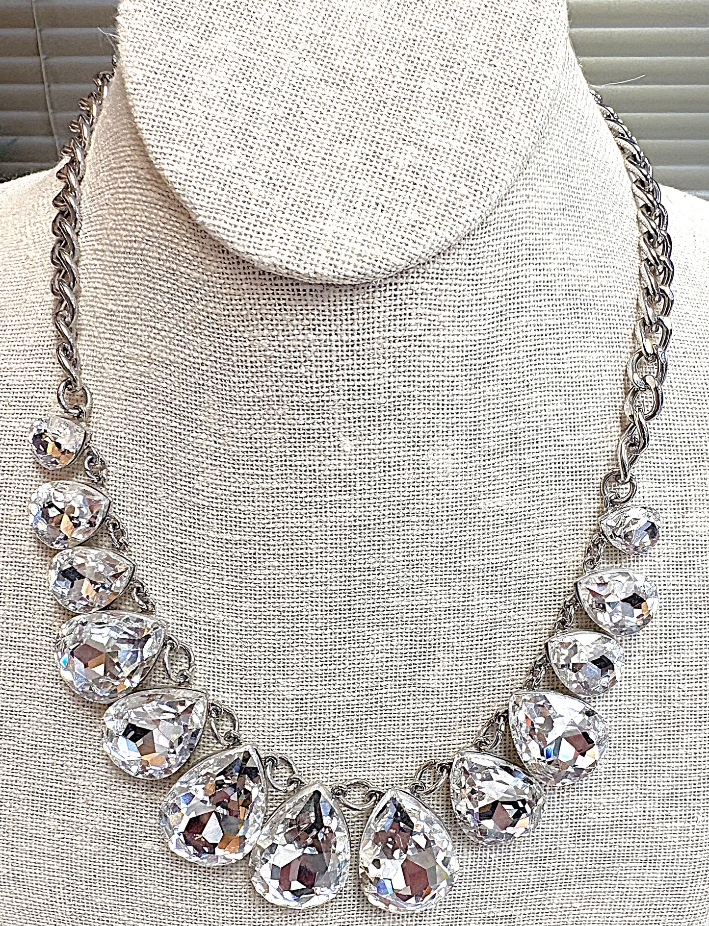 Crystal Tear-drop Necklaces