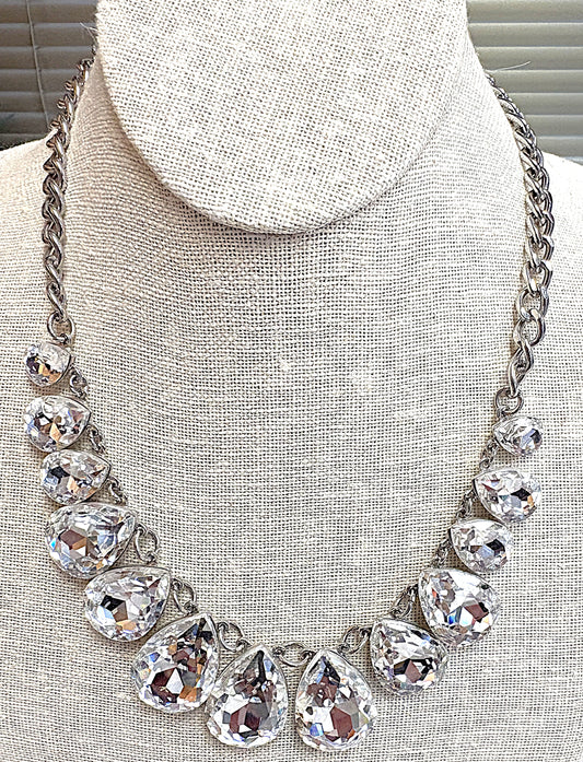 Crystal Tear-drop Necklaces