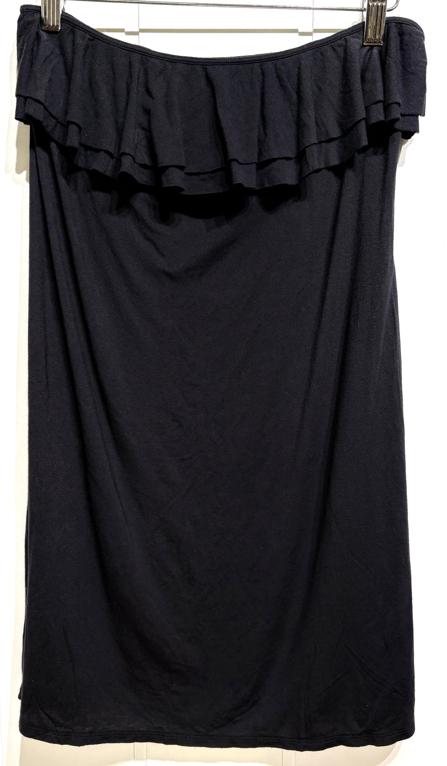 Strapless Ruffle-Knit Swim Cover