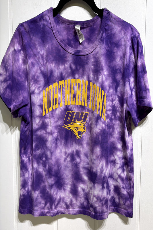 Northern Iowa Tie-dye Crop Tee