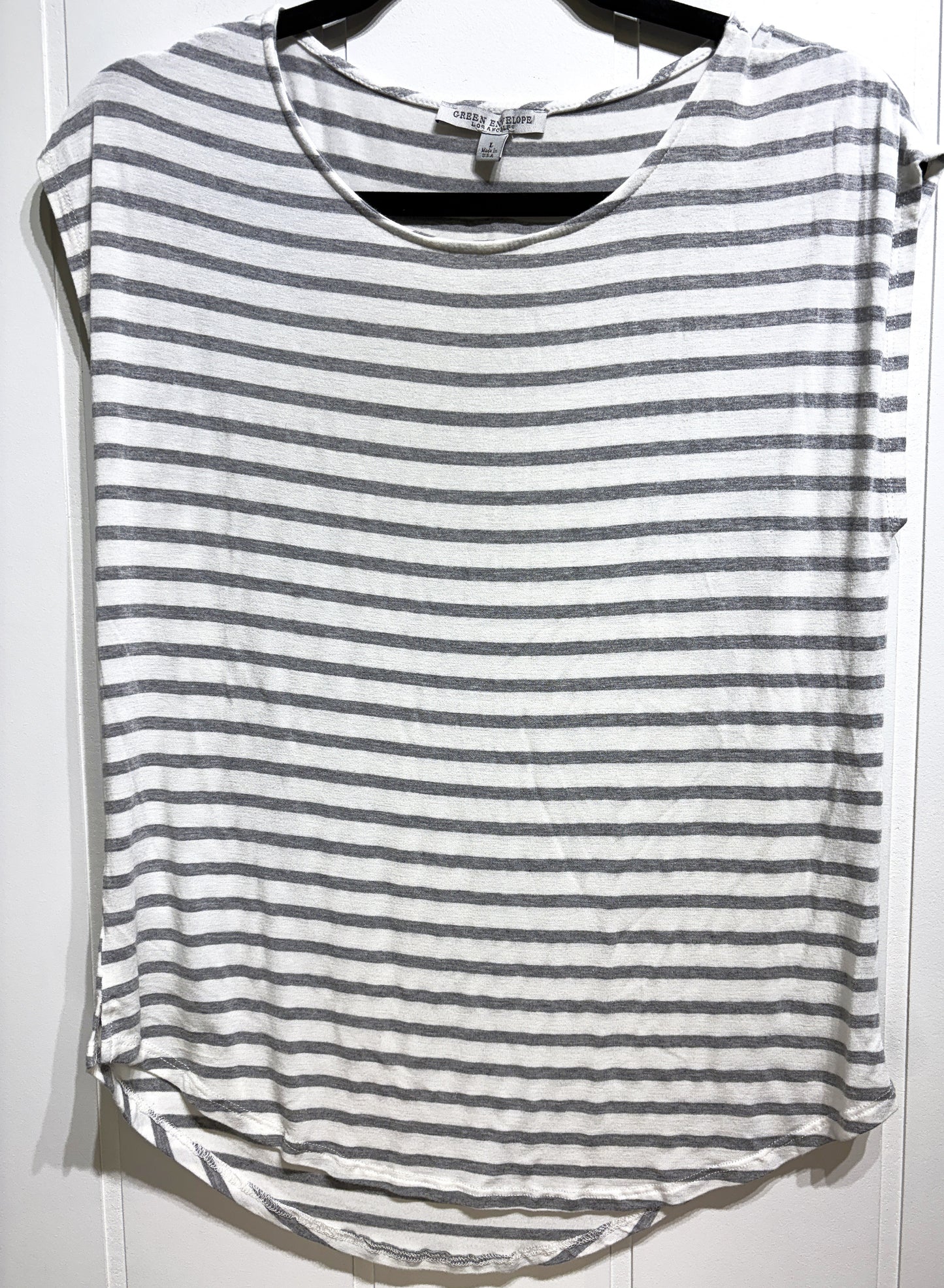 Green Envelope Stripe Tees