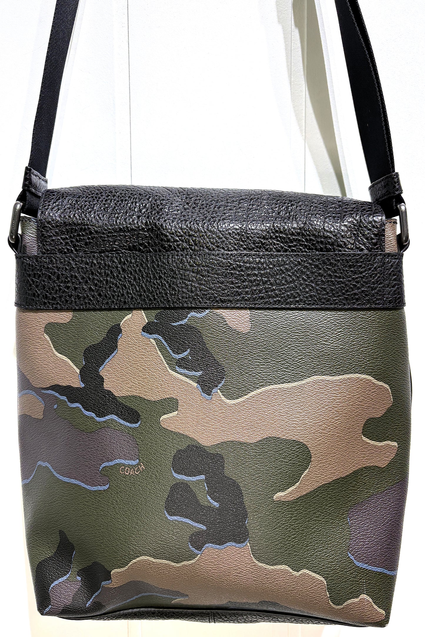 Coach Camo Leather 'Messenger' Bag