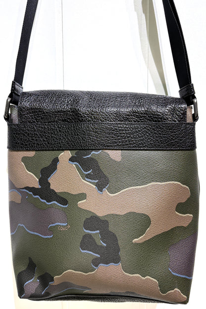 Coach Camo Leather 'Messenger' Bag