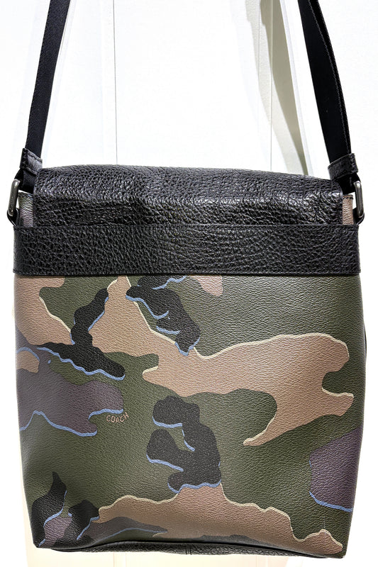 Coach Camo Leather 'Messenger' Bag