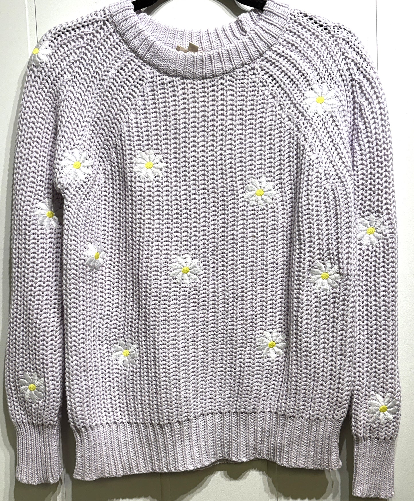 Crochet Knit Daisy Sweater