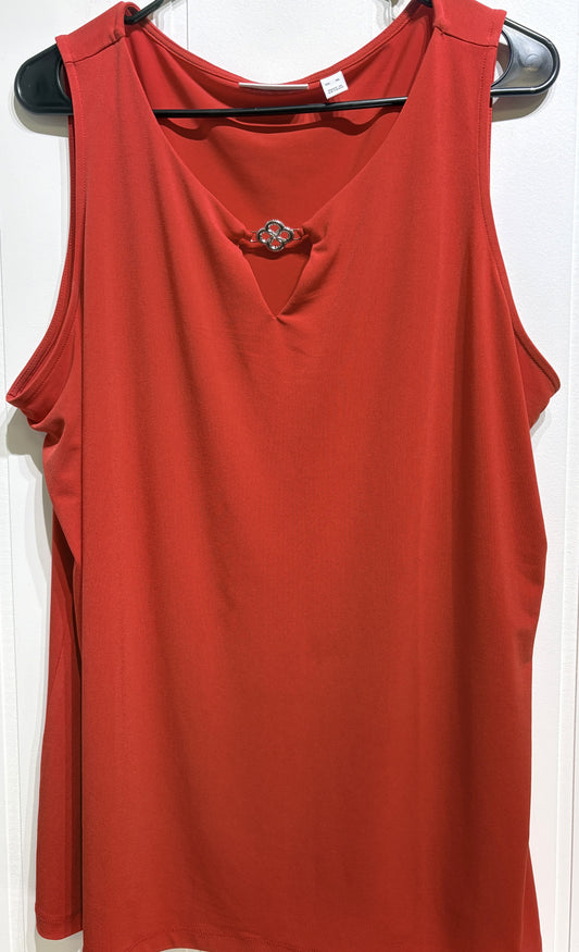 Susan Graver Blouse w/Pendant
