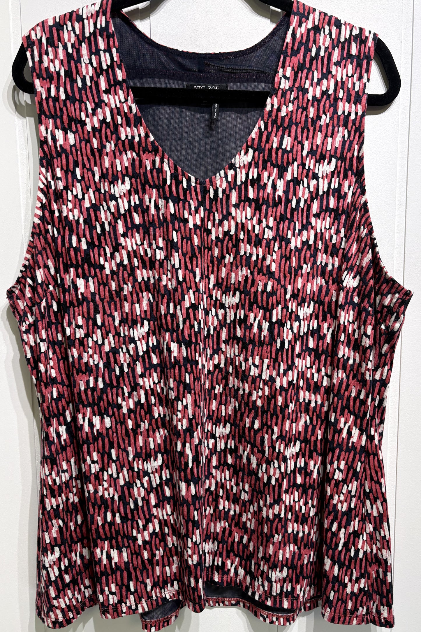 Nic+Zoe Knit Abstract Blouse