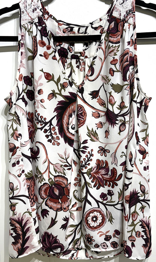 Loft Sleeveless Paisley Blouse