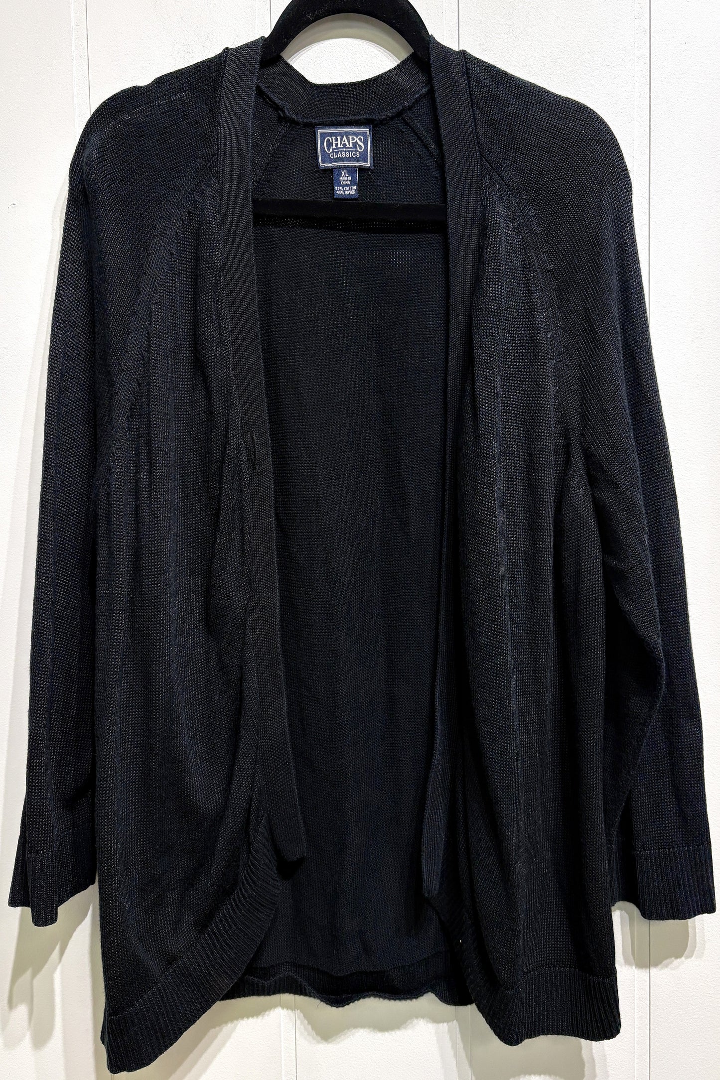 Chaps Open Front Cardigan