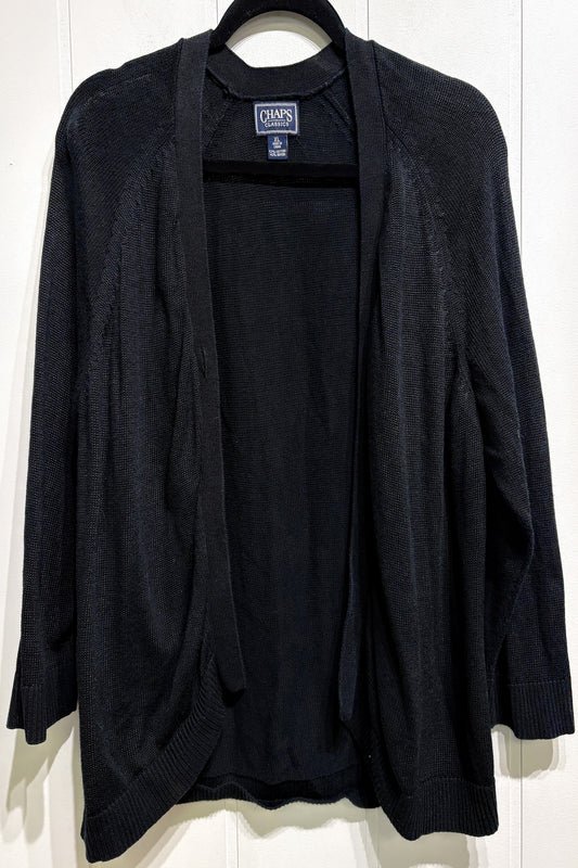Chaps Open Front Cardigan