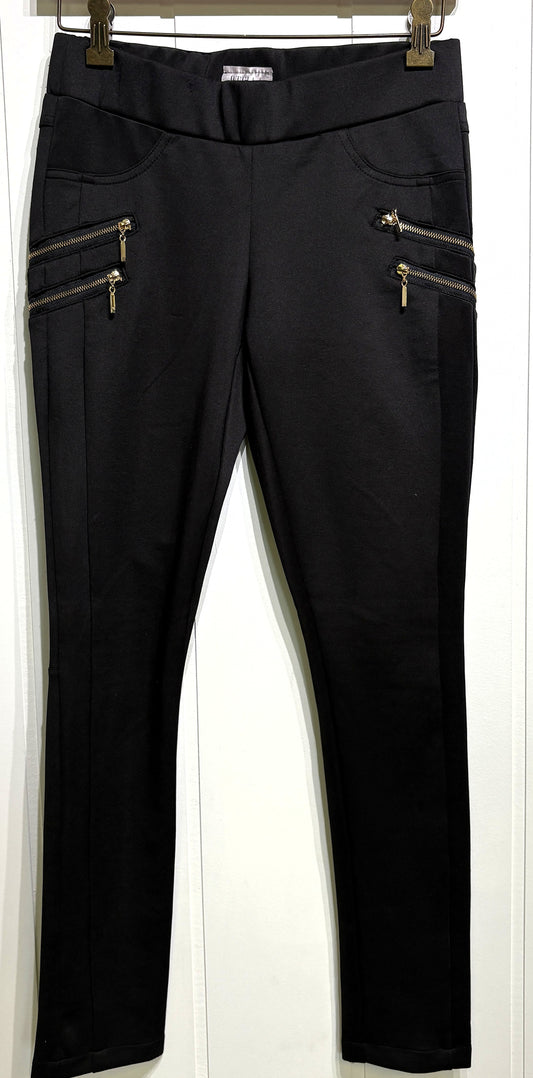 Knit Stella Pants w/Zipper Pockets