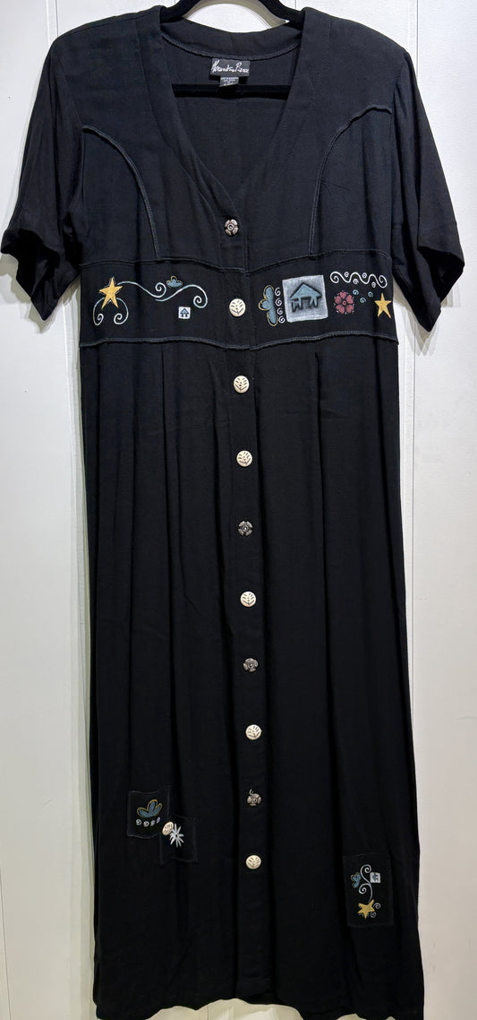 Vintage Button Maxi Dress