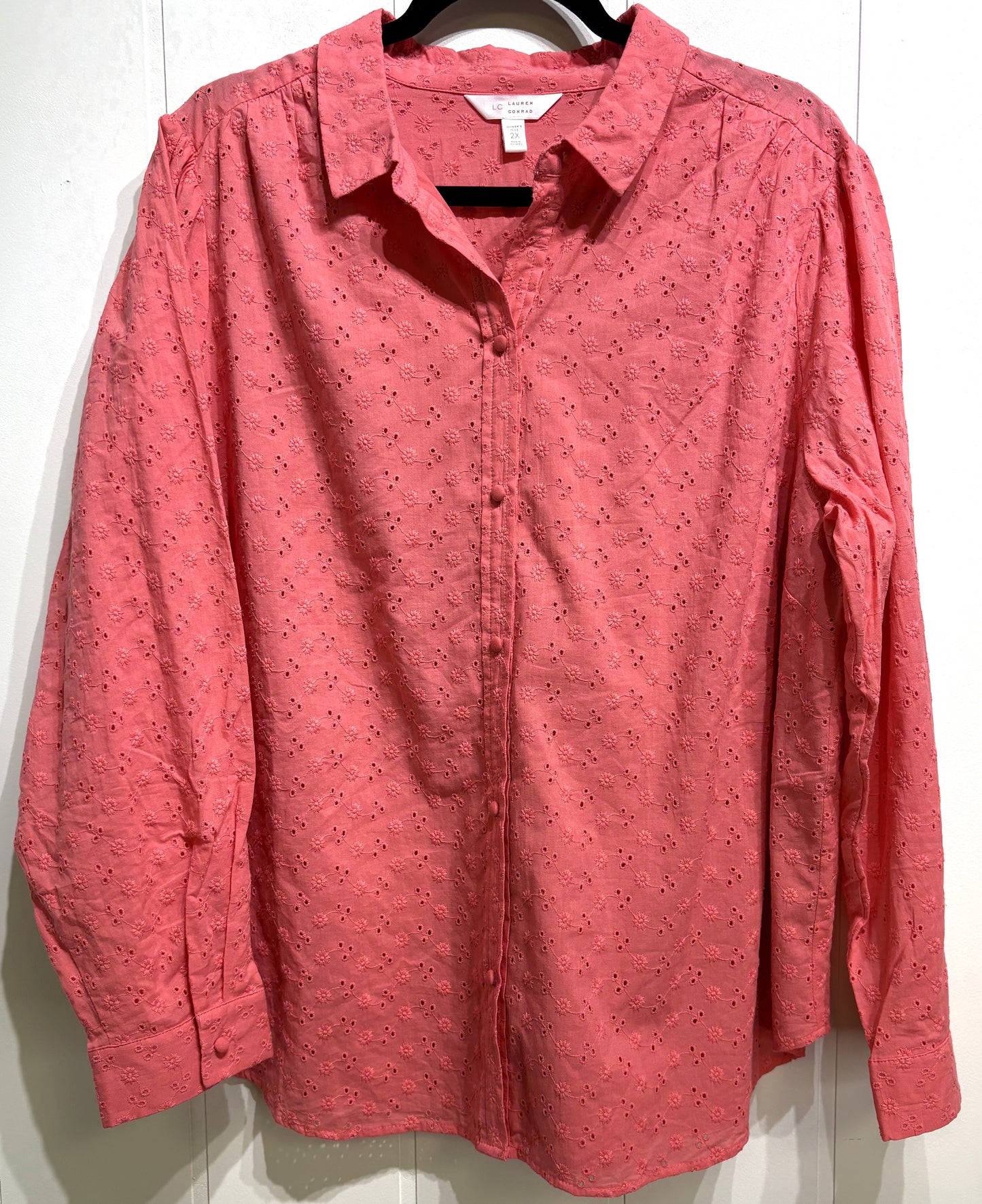 LC Embroidered Button-down